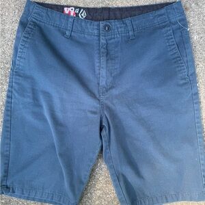 Volcom Stone Mens Chino Blue Skater Casual Shorts Size 33